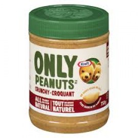 Kraft Only Peanuts Crunchy All Natural Peanut Butter 750g