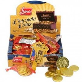 Lieber's Milk Chocolate Coins -Dairy 24 bags 