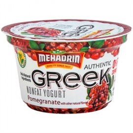 Mehadrin Authentic Greek nonfat Yogurt 2x protein Pomegranate 0%fat 6oz(170g)