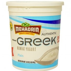 Mehadrin Authentic Greek Nonfat Yogurt  Plain 32 oz (907g)