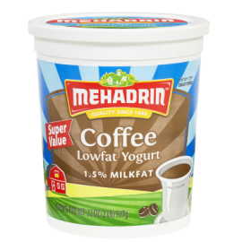 Mehadrin Coffee Low Fat Yogurt 1.5% MilkFat 32oz 907g