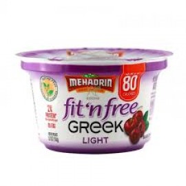 Mehadrin Fit n Free Light Blended Yogurt No sugar Added BLACK CHERRY 5.03oz (150g)
