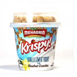Mehadrin KRISPY Vanilla Low Fat Yogurt Hazelnut Crunchies 150g