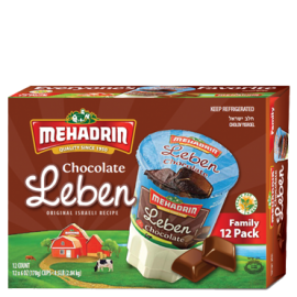 Mehadrin Leben Yogurt Family Pack Chocolate 12x6oz 2.07kg