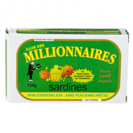Millionnaires in Sunflower Oil Sardines, Skinless/Boneless 124g