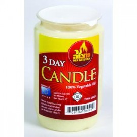 Ner Mitzvah 3 Day Candle 100% Vegetable Oil