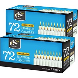 OHR Candles Standard Shabbos Candles 3 hours, 72pk