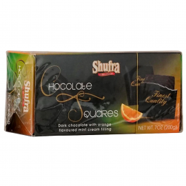 Shufra Chocolate Squares Dark Chocolate with Orange 200g