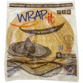 Pas Yisroel Wrap-It Wraps M 100% Whole Wheat 10", 6pk 372g