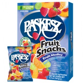 Paskesz Fruit Snacks Fruit Medley 8 22.7g pouches 181g