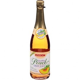 Sparkling Peach Flavored Grape Juice Beverage Non-Alcoholic Mevishal 750mL