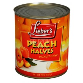 Lieber's Peach Halves in Light Syrup 822g