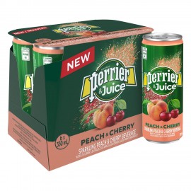 Perrier & Juice Sparkling Peach & Cherry 6X330ML