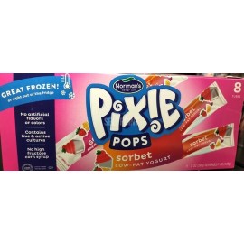 Norman's Pixie Pops SORBET Low-Fat Yogurt 8 Tubes