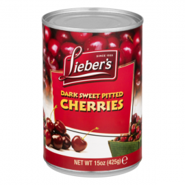 Lieber's Red Sour Pitted Cherries in water  425g