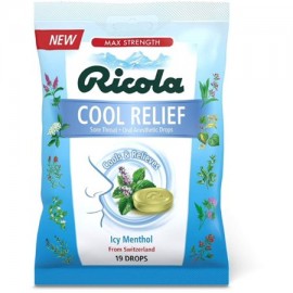 Ricola Cool relief Sore Throat / Oral Anesthetic Drops 19 drops