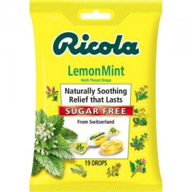 Ricola Lemon Mint Herb Throat Drops 19, SUGAR FREE
