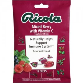 Ricola Mixed Berry with Vitamin C Supplement Drops 19 drops