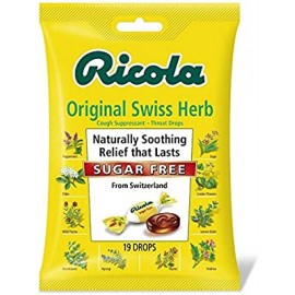 Ricola Original Swiss Herb Cough Suppressant-Throat Drops 19, SUGAR FREE