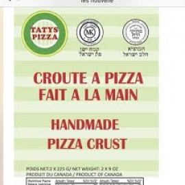 Tatys Pizza HandMade Pizza Crust 2 x 225g