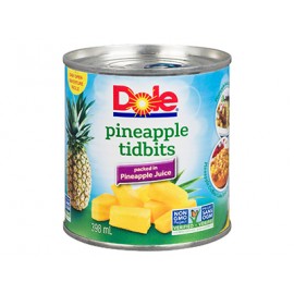 Dole Pineapple Tidbits Packed in Pineapple Juice 398ml