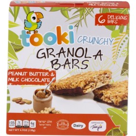 Tooki Crunchy Granola Bars Peanut Butter & Dark Chocolate 6 Bars