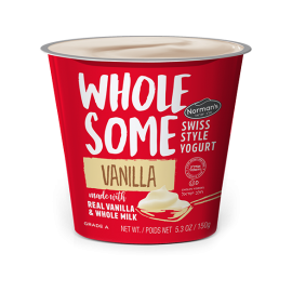 Norman's WholeSome Swiss Style Yogurt Vanilla 5.03oz 150g