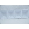 White Rectangular Compartment Platter - 4 Section 16"x5"