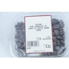 Kleins Dark Chocolate in Shape of Coffee Beans Parve Kosher City Package