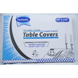 Fantastic Table Covers; Clear Palstic; 60x140;10ct; Heavy Weight; Reusable 