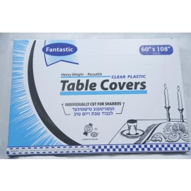 Fantastic Table Covers; Clear Palstic; 60x108;13ct; Heavy Weight; Reusable 