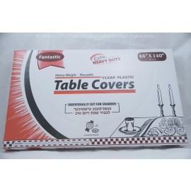 Fantastic Table Covers; Clear Plastic; 66x140 10ctExtra Heavy Duty; Reusable 