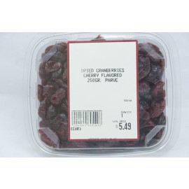 Dried Cranberries Cherry Flavored Parve Kosher City Plus Package 250g