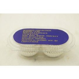 Madison Collection Baking Cups Mini White 200ct