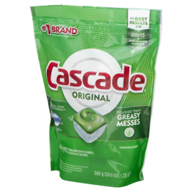 Cascade Original Dishwasher Detergent 25 Lemon Scent Actionpacs