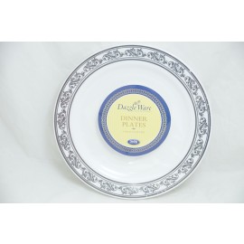 Dazzleware Collection Dinner Plates 9"10cts in Silver