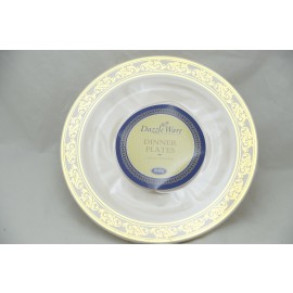 Dazzleware Collection Dinner Plates 9" 10cts in Gold
