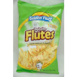 Golden Fluff Potato Flutes Onion Garlic Flavor  4oz