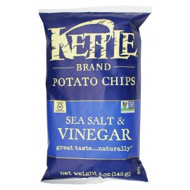 Kettle Sea Salt & Vinegar Potato Chips Gluten Free Non GMO 220g