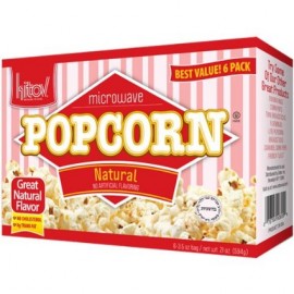 Kitov Microwave Natural Popcorn 6 3.5 oz bags 21 oz 594g