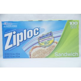 Ziploc Sandwich 100 Bags 16.5cmX14.9cm