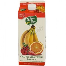 Golden Flow Orange Strawberry Banana Juice 59 FL OZ (1.75 L)