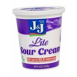 J&J Lite Sour Cream 16oz 453g