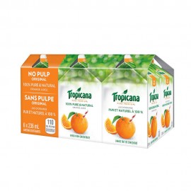 Tropicana 100% Pure & Natural Orange Juice 6 x 236ml, No Pulp