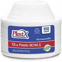 PlastX 12oz Plastic Bowls 100count