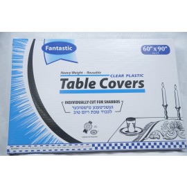 Fantastic Table Covers; Clear Palstic; 60x90;16ct; Heavy Weight; Reusable 