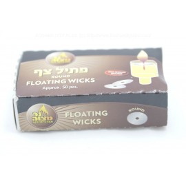 Ner Mitzvah 50 Round Floating Wicks - Wick Remover Included