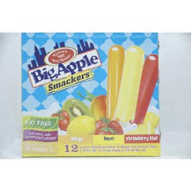 Big Apple Smackers Mango Lemon Strawberry Kiwi 12 Flavored Ice Pops