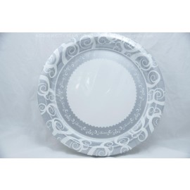 10.25" 18 Round Plates Silver Medley