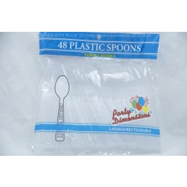 Party Dimensions 48 Plastic Spoons Washable Reusable